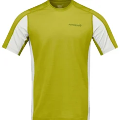 Maglietta da trekking Norrona Falketind EqualiserUll Golden Lime Whisper White