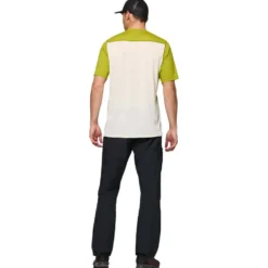 Maglietta da trekking Norrona Falketind EqualiserUll Golden Lime Whisper White
