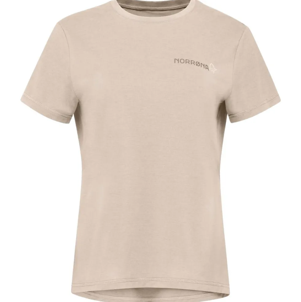 Maglietta da trekking Norrona Femund Tech T Shirt W Oatmeal