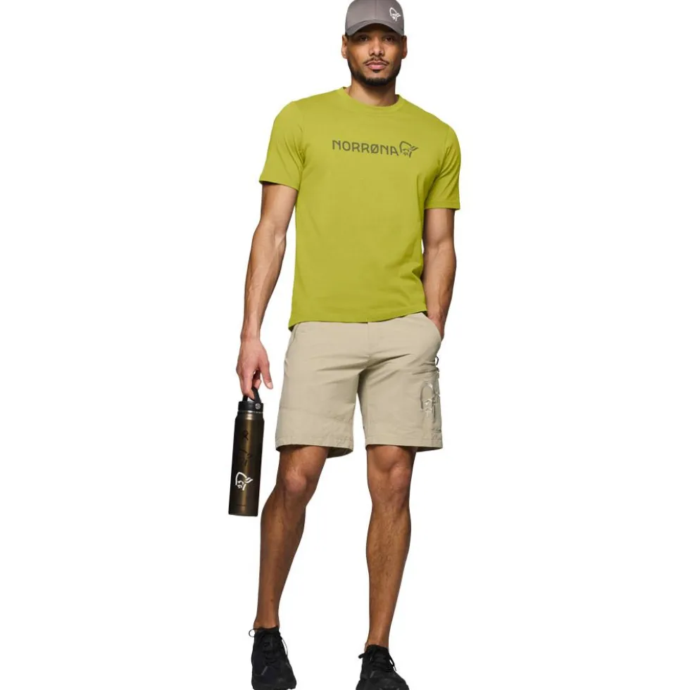 Maglietta da trekking Norrona /29 Cotton Viking Golden Lime