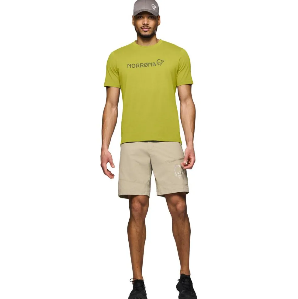 Maglietta da trekking Norrona /29 Cotton Viking Golden Lime