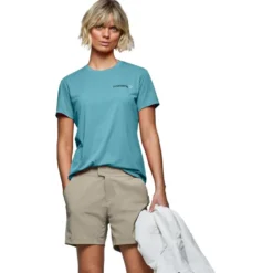 Maglietta da trekking Norrona Femund Tech T Shirt W Aqua Haze