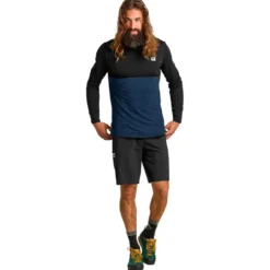 Maglietta da trekking Ortovox 150 Cool Logo Ls M Black Raven