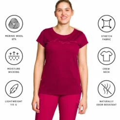 Maglietta da trekking Trangoworld Biella Beet Red