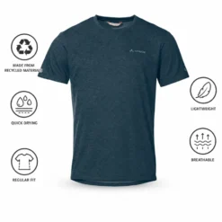 Maglietta da trekking Vaude Men's Essential Tee Shirt Dark Sea Uni