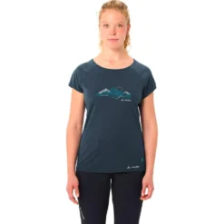 Maglietta da trekking Vaude Women's Tekoa T-Shirt II Dark Sea White