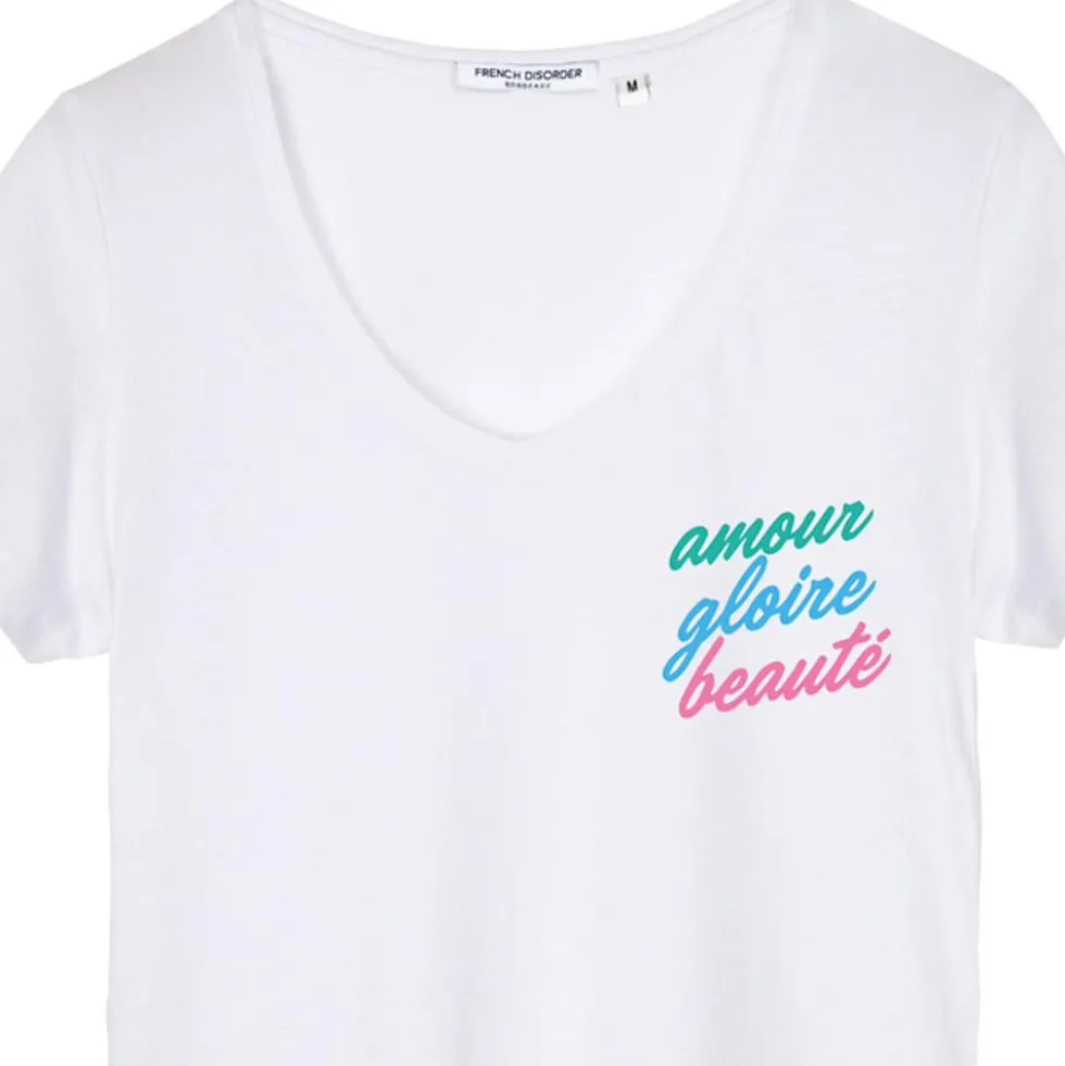 Maglietta French Disorder Dolly Amour Gloire Beauté White