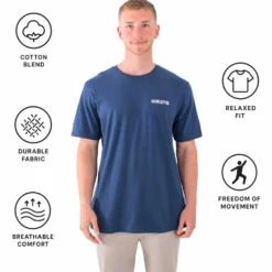 Maglietta Hurley Four Corners Short Sleeve Abyss