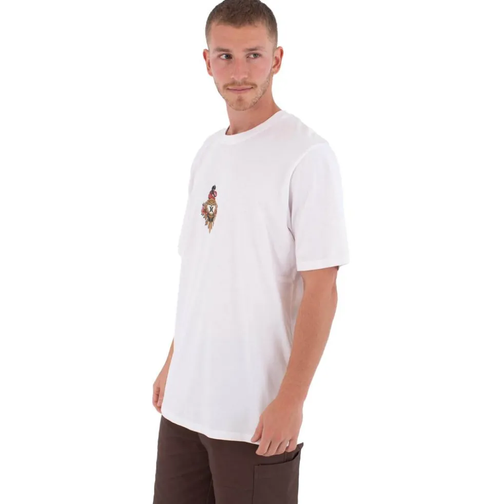 Maglietta Hurley Tattoo Trudy Heart Short Sleeve White