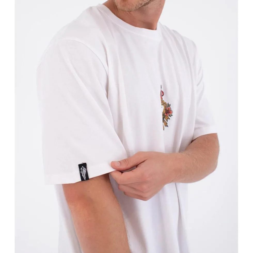 Maglietta Hurley Tattoo Trudy Heart Short Sleeve White