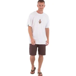 Maglietta Hurley Tattoo Trudy Heart Short Sleeve White