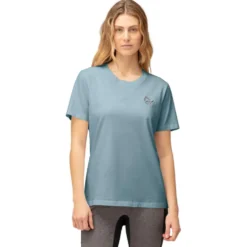 Maglietta Norrona 29 Cotton Vikinghead Embroidery W's Tourmaline