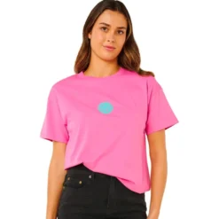 Maglietta Rip Curl Icons Of Surf Relaxed Super Pink