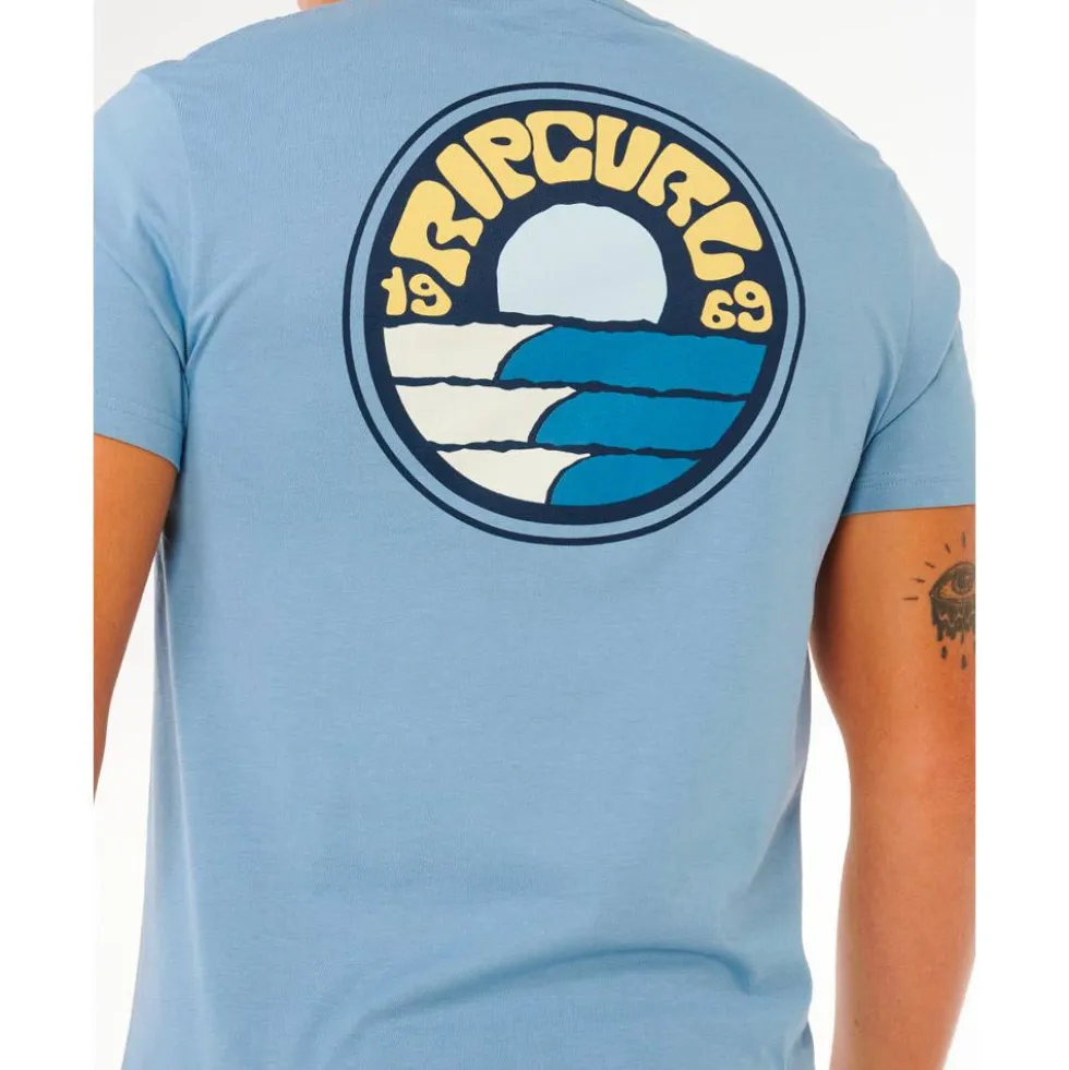 Maglietta Rip Curl Pacific Rinse Stacked Faded Denim