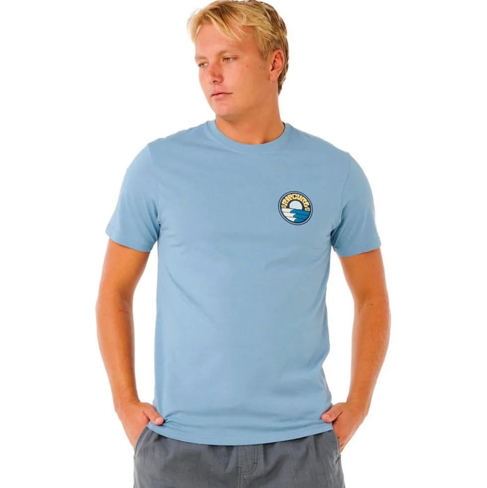 Maglietta Rip Curl Pacific Rinse Stacked Faded Denim