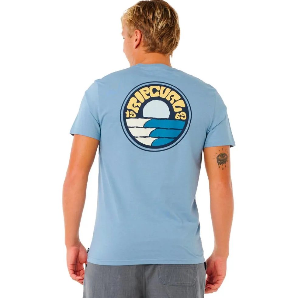 Maglietta Rip Curl Pacific Rinse Stacked Faded Denim