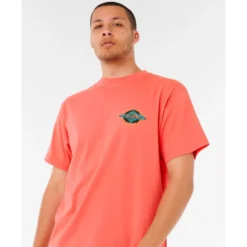 Maglietta Rip Curl Raw Burst Tee Shirt Rose Sky