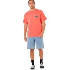 Maglietta Rip Curl Raw Burst Tee Shirt Rose Sky