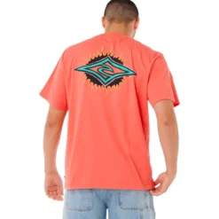 Maglietta Rip Curl Raw Burst Tee Shirt Rose Sky