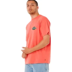 Maglietta Rip Curl Raw Burst Tee Shirt Rose Sky