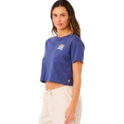 Maglietta Rip Curl Surf Side Cropped Navy