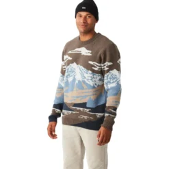 Maglione Picture Gibow Knit Sweater Cloudy Landscape Men