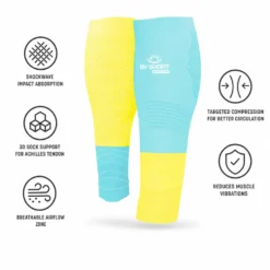 Manicotti di compressione Bv Sport Booster Elite Evolution Bleu Jaune
