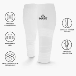 Manicotti di compressione Bv Sport Booster Elite Evolution Blanc