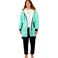 Mantelle All-In Plaid Vest Turquoise