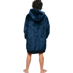 Mantelle All-In Poncho Plaid Grey Blue