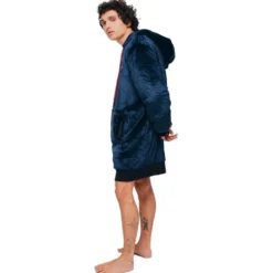 Mantelle All-In Poncho Plaid Grey Blue