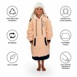 Mantelle All-In Poncho Plaid Junior Dark Pink