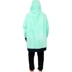 Mantelle All-In Poncho Plaid Turquoise