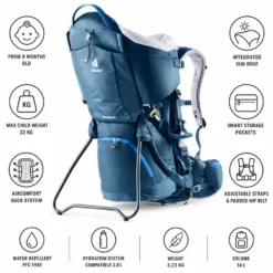 Marsupi Deuter Kid Comfort + Ppps Midnight
