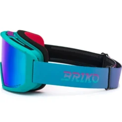 Maschera Briko Vulcano Mask Sharp Lite Shaped Blue Violet Smoke Base Green Mirror