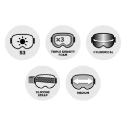Maschera Cebe Striker 2 Sm White Brown Gold Mirror