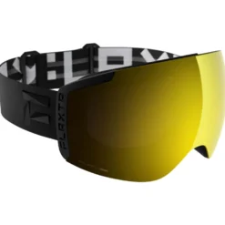 Maschera Flaxta Episode Black Gold Mirror Lens
