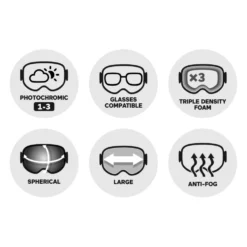 Maschera Julbo Hit Otg Gris Reactiv 1-3 Glare Control