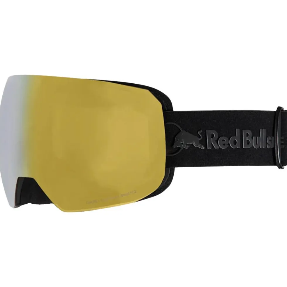 Maschera Red Bull Spect Chute Matt Black Brown Gold Mirror + Cloudy Snow