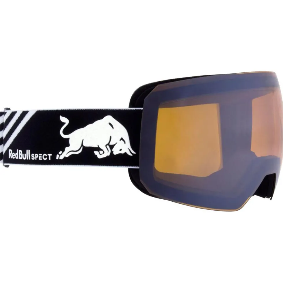 Maschera Red Bull Spect Chute Matt Black White Smoke Silver Mirror + Cloudy Snow