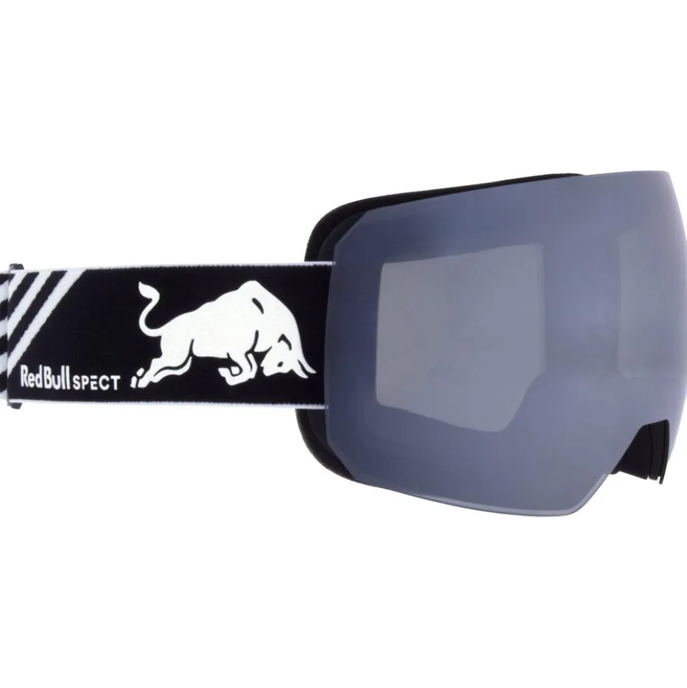 Maschera Red Bull Spect Chute Matt Black White Smoke Silver Mirror + Cloudy Snow
