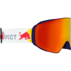 Maschera Red Bull Spect Jam Matt Blue White Brown Red Mirror + Cloudy Snow