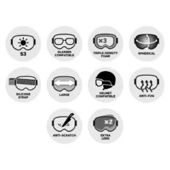 Maschera Red Bull Spect Jam Matt Blue White Brown Red Mirror + Cloudy Snow