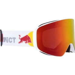 Maschera Red Bull Spect Jam Matt White Brown Red Mirror + Cloudy Snow