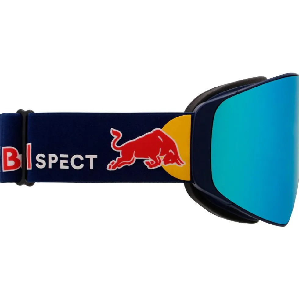 Maschera Red Bull Spect Jamm Matt Blue I-Boost Smoke Blue Mirror + Light Pink