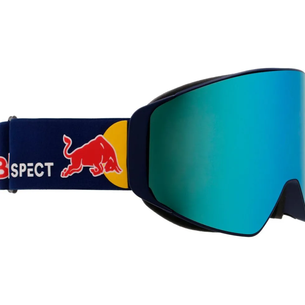 Maschera Red Bull Spect Jamm Matt Blue I-Boost Smoke Blue Mirror + Light Pink
