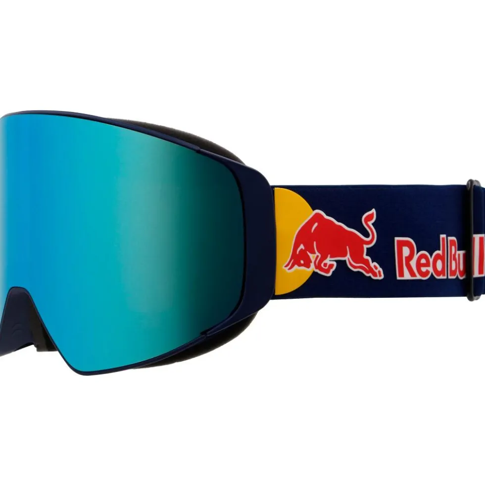 Maschera Red Bull Spect Jamm Matt Blue I-Boost Smoke Blue Mirror + Light Pink