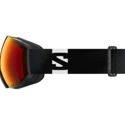 Maschera Salomon Radium Black Sigma Poppy Red