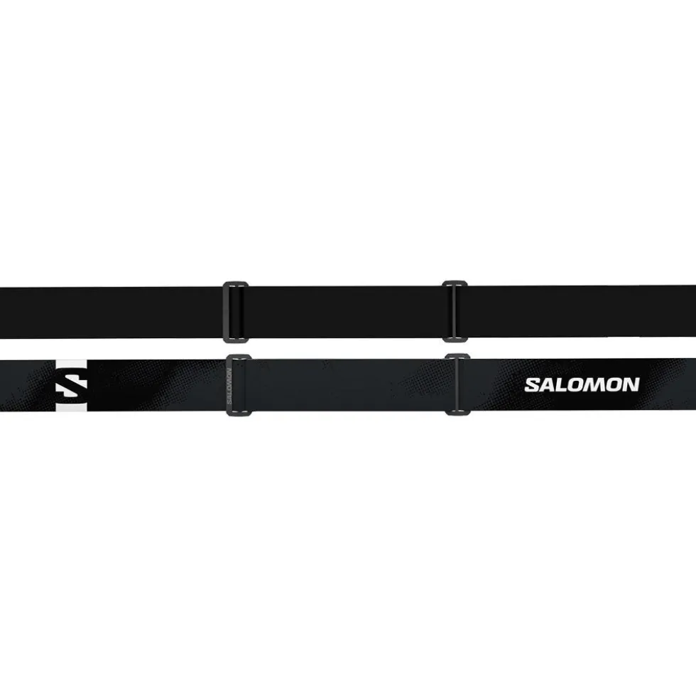 Maschera Salomon Radium Black Sigma Poppy Red