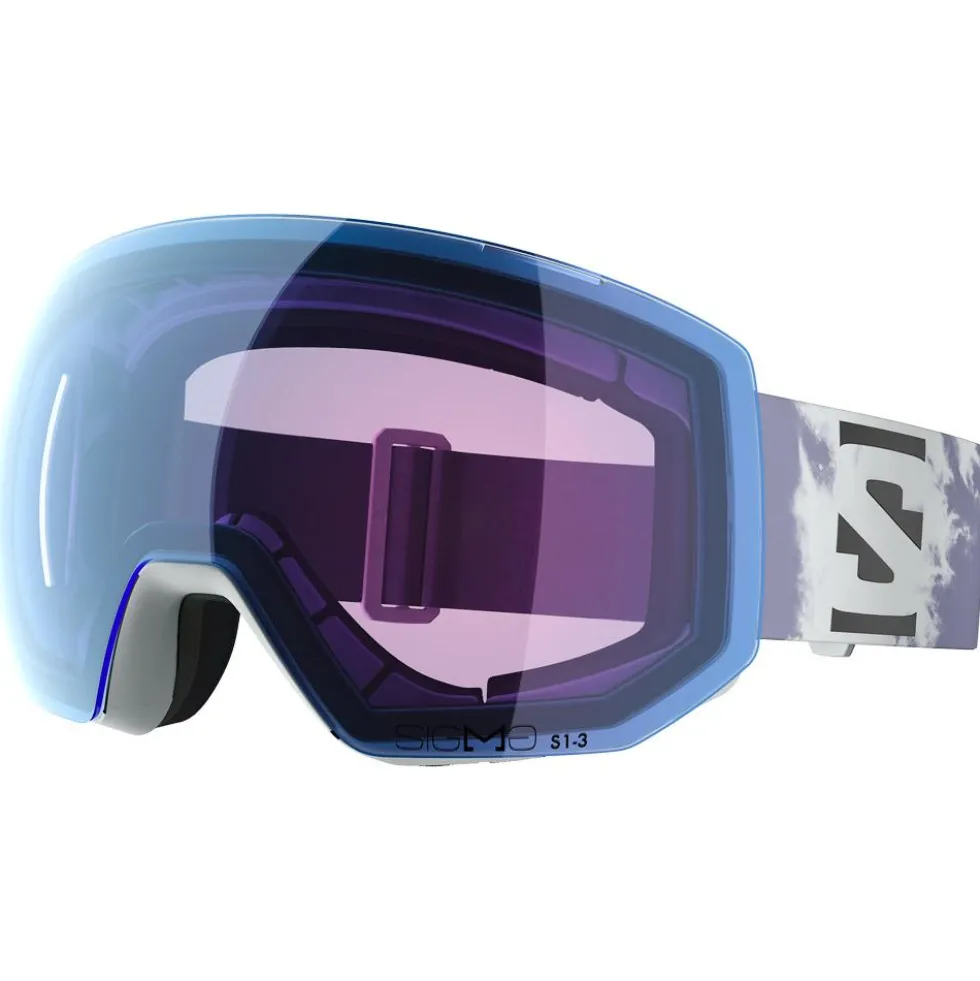 Maschera Salomon Radium Pro Ice Flow Sigma Photo Sky Blue
